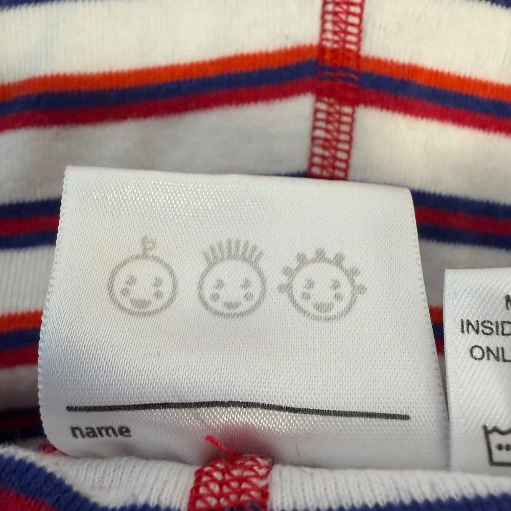 Hanna Andersson Kids Red White Blue Striped Organic Cotton Pajama Shorts Size 12